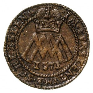 Maksymilian II 1564-1576, liczman 1571, FuS 52, miedź 2...