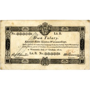 2 talary 1.12.1810, podpis komisarza: Jaraczewski, Miłc...