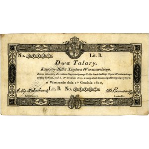 2 talary 1.12.1810, podpis komisarza: Małachowski, Miłc...