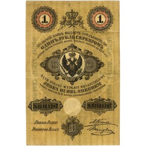 1 rubel srebrem 1866, podpisy: Kruze i Mengden, Miłczak...