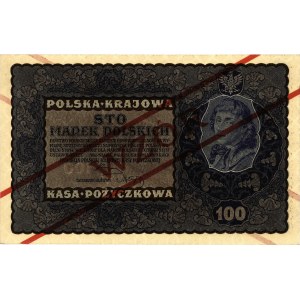 100 marek polskich 23.08.1919, WZÓR, I seria A 123,456,...