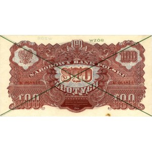 100 złotych 1944, \... obowiązkowym, seria AC 068814 WZ...
