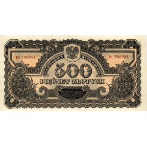 500 złotych 1944, \... obowiązkowe, seria BH 780981