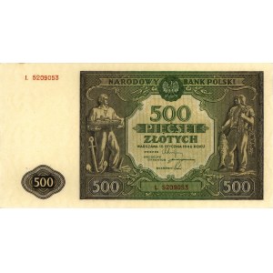 500 złotych 15.01.1946, seria L, Miłczak 121a
