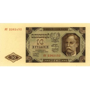 10 złotych 1.07.1948, seria AY, Miłczak 136b