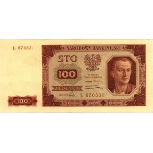 100 złotych 1.07.1948, seria L, Miłczak 139a