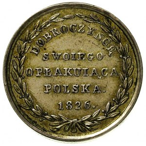Aleksander I - medal 1826 r, Aw: Popiersie cara w prawo...