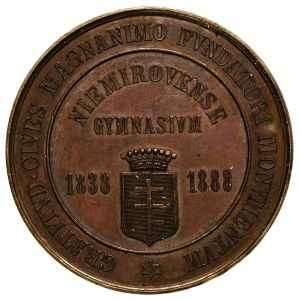 medal na 50-lecie Gimnazjum w Niemirowie, Aw: Popiersie...
