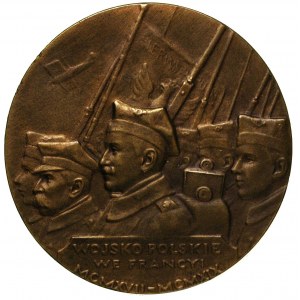 medal poświęcony Józefowi Hallerowi, autorstwa A. Madey...