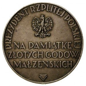 medal na pamiątkę złotych godów małżeńskich autorstwa J...