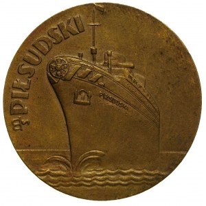 \M/S PIŁSUDSKI\ - medal z pierwszych podróży statku