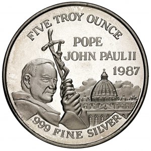 medal z wizyty Jana Pawła II w USA w 1987 roku, Aw: Pap...
