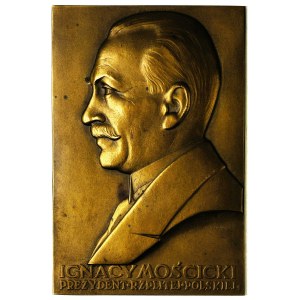 Ignacy Mościcki, plakieta sygnowana J. Aumiller, 1926 r...