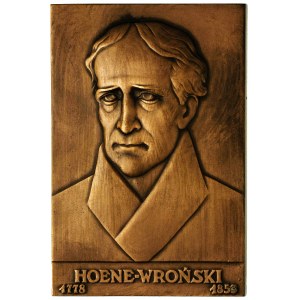 Hoene-Wroński, plakieta sygnowana J AUMILLER 1928 r., b...