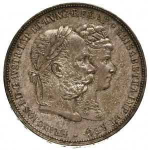 2 guldeny pamiątkowe 1879, Wiedeń, moneta wybita dla uc...
