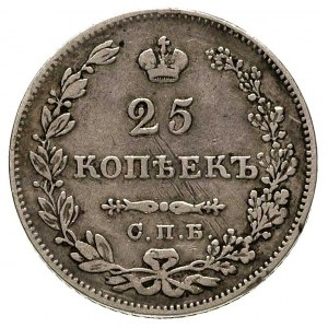 zestaw monet 25 kopiejek 1828, 1849, 1851, 1857, 1860, ...