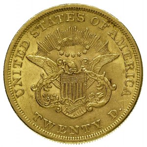 20 dolarów 1857, Filadelfia, Fr. 169, złoto 33.41 g