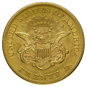 20 dolarów 1859, Filadelfia, Fr. 169, złoto 33.33 g