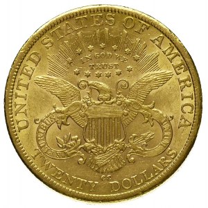 20 dolarów 1883 / CC, Carson City, Fr. 179, złoto 33.39...