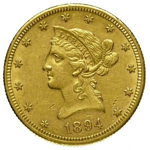 10 dolarów 1894 / O, Nowy Orlean, Fr. 159, złoto 16.72 ...