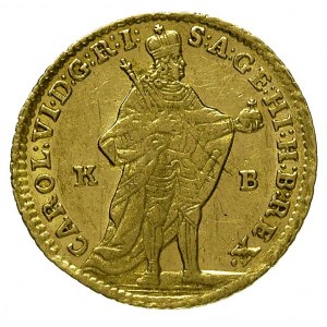 Karol VI 1711-1740, dukat 1734 K - B, Krzemnica, Fr. 17...