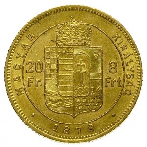 20 franków = 8 forintów 1879 K - B, Krzemnica, Fr. 242,...