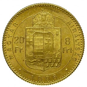 20 franków = 8 forintów 1888 K - B, Krzemnica, Fr. 242,...