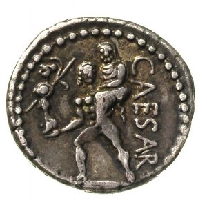 Juliusz Cezar, 47-46 pne, denar, mennica w Afryce, Aw: ...