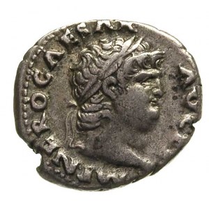 Neron 54-68, denar, Aw: Popiersie w prawo i napis w oto...