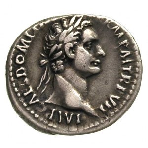 Domicjan 81-96, denar, Aw: Głowa cesarza w wieńcu lauro...