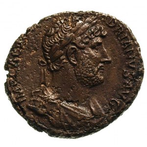 Hadrian 117-138, as, Aw: Popiersie w prawo, Rw: Stojąca...