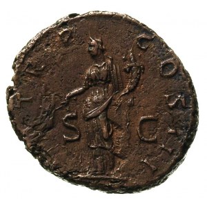 Hadrian 117-138, as, Aw: Popiersie w prawo, Rw: Stojąca...