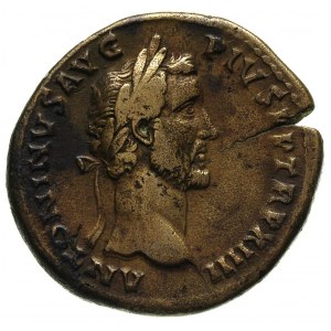 Antoninus Pius 138-161, sestercja, Aw: Głowa w prawo, R...
