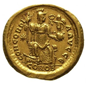 Teodozjusz II 402-450, solidus 408/420, Konstantynopol,...