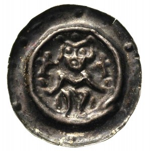 Przemysł II 1253-1278, brakteat, Władca siedzący na tro...
