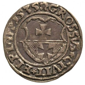 grosz 1535, Elbląg, patyna