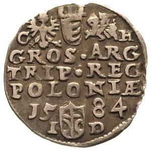 trojak 1584, Olkusz, odmiana z literami G - H po bokach...