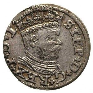 trojak 1586, Ryga, odmiana z małą głową króla, Gerbasze...