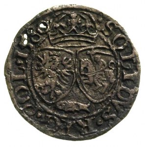 szeląg 1580, Olkusz, na rewersie herb Glaubicz, T. 15, ...