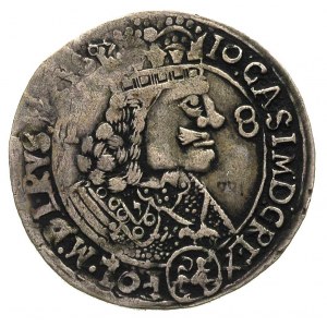ort 1656, Lwów, T. 4, typowe dla tego typu monet niedob...