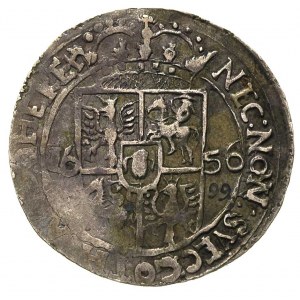 ort 1656, Lwów, T. 4, typowe dla tego typu monet niedob...