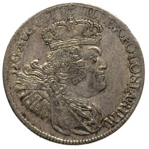 dwuzłotówka (8 groszy) 1753, bez liter E - C, Merseb. 1...
