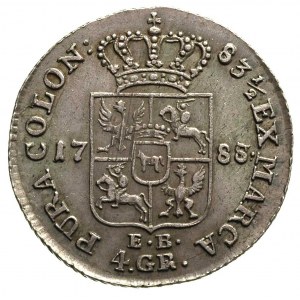 złotówka 1788/7, Warszawa, Plage 296, minimalnie justow...