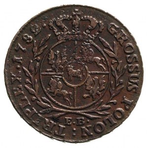 trojak 1782, Warszawa, Plage 184, rzadki, patyna
