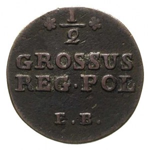 półgrosz 1781, Warszawa, Plage 19, bardzo rzadki, w cen...