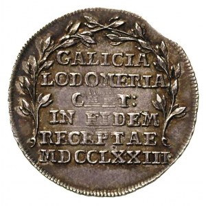 żeton 1773 -przyłączenie Galicji i Lodomerii do Austrii...
