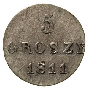 5 groszy 1811, Warszawa, Plage 95, moneta przebita z 1/...