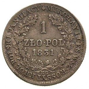 złotówka 1831, Warszawa, Plage 74, Bitkin 1.000, patyna