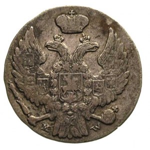 10 groszy 1837, Warszawa, św. Jerzy bez płaszcza, Plage...