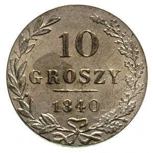 10 groszy 1840, Warszawa, Plage 106, Bitkin 1182, bardz...
